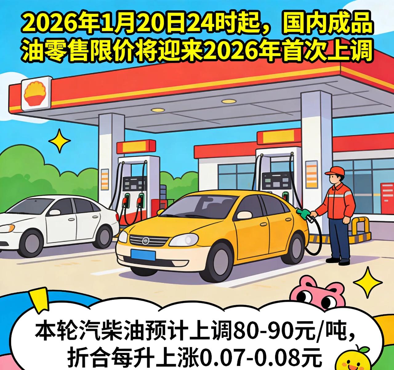 明晚调价！2026年油价首涨来了，加满一箱多花3-4元车主注意！1月20日