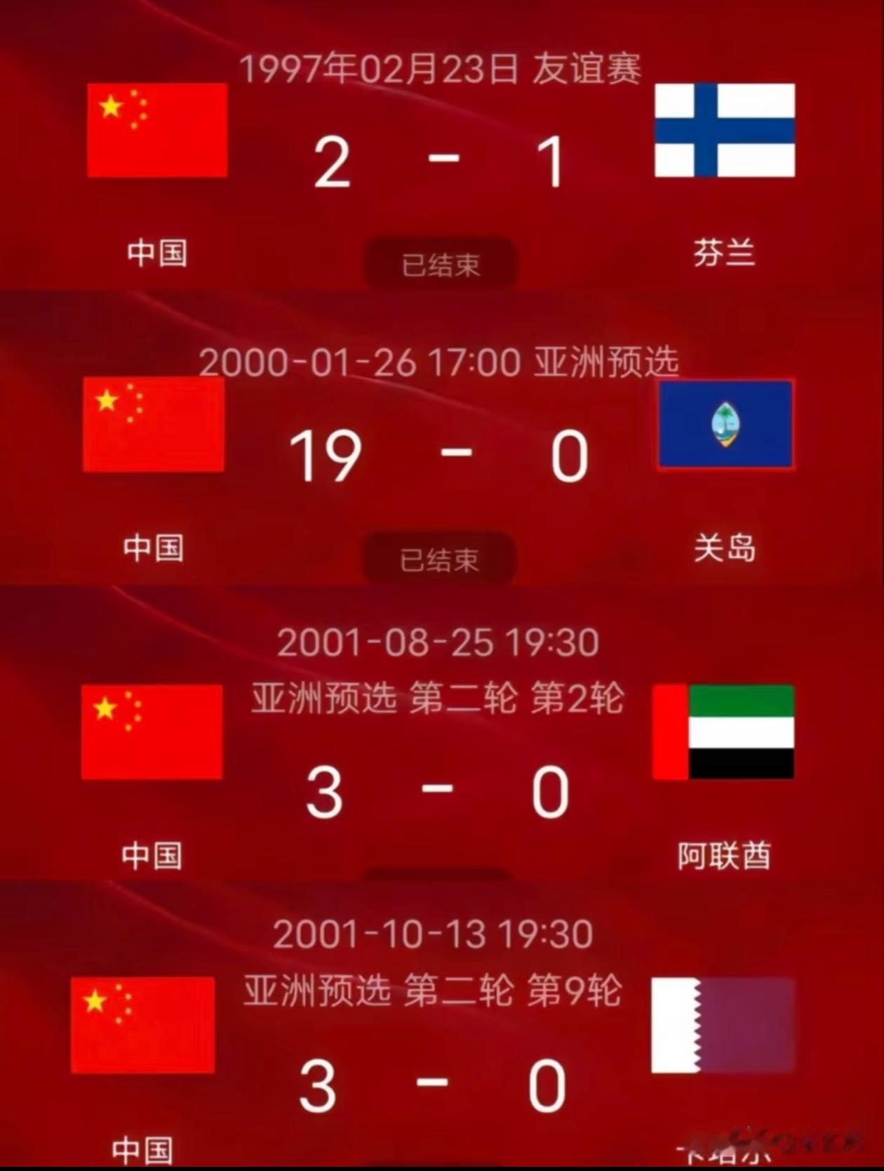 现在才知道中国足球以前居然这么强