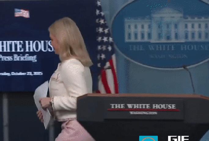 28岁的白宫新闻秘书卡罗琳·莱维特，近日在记者会上面对“总统赌球”的提问，直接翻