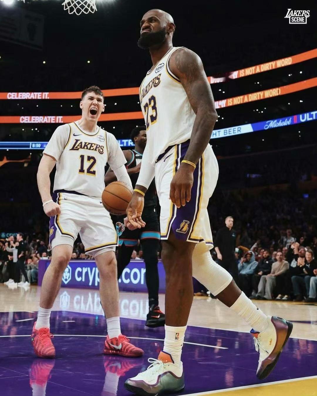 什么水平？1月份比赛结束，湖人8胜7负。詹姆斯全部出战，包括2个背靠背，场均上场