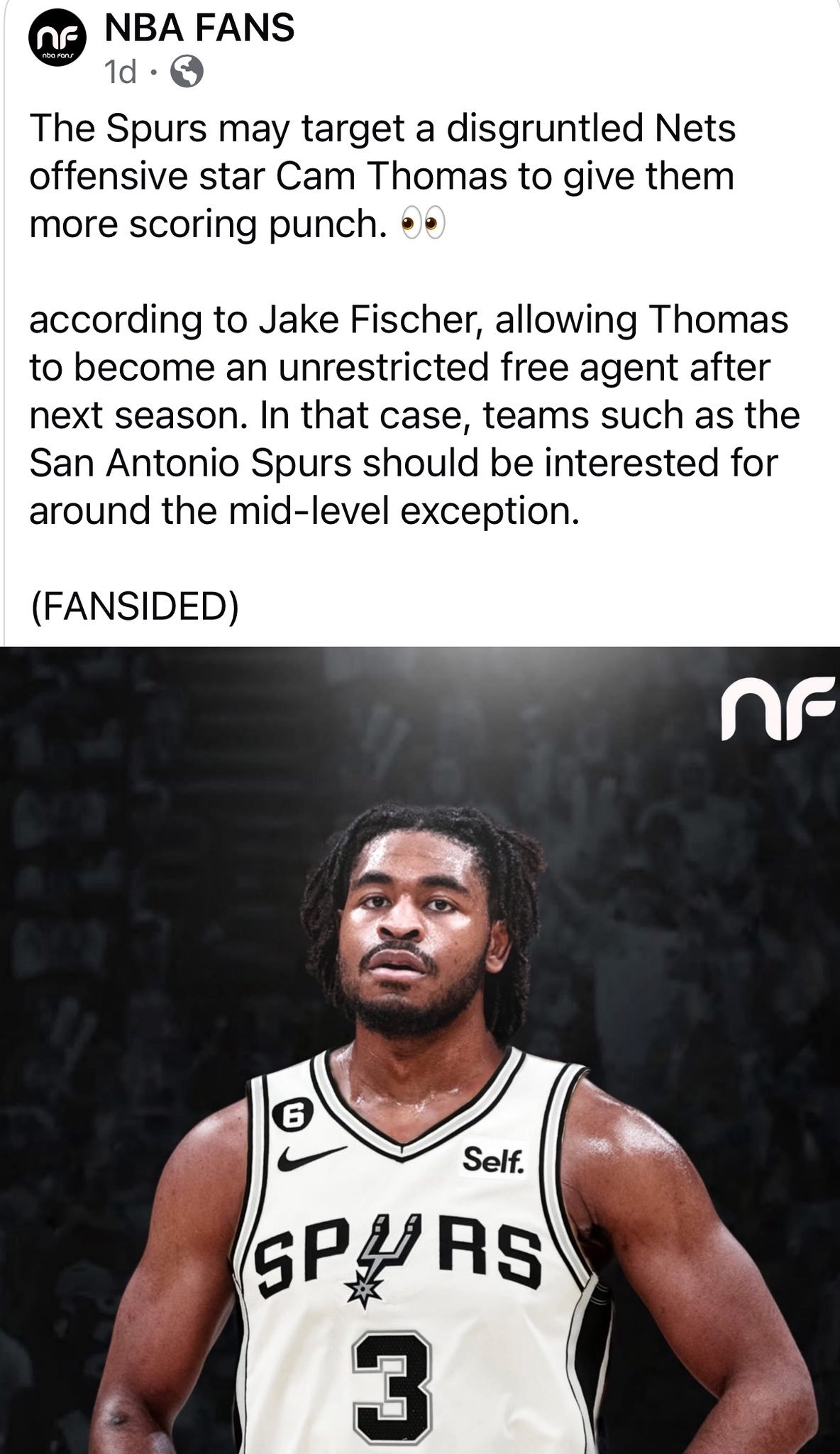 你别闹，马刺要他干啥？图他不会防吗？nba超季划我的观赛搭子​​​