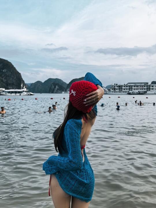 在傍晚的海边🌊 ​