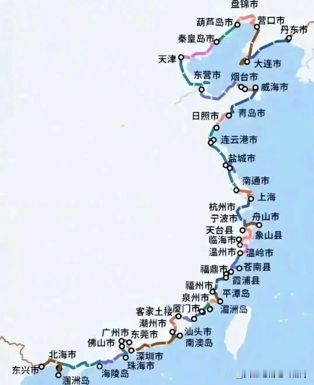 江苏和浙江却成了沿海高铁大通道的“拦路虎”。沿海通道”是指：“大连（丹东）