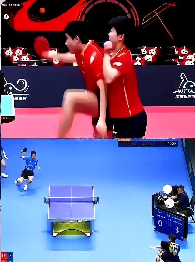 霸州双甜再次合体，又给大家贡献了喜剧名场面。梁靖崑一打双打就习惯性把中远台整个
