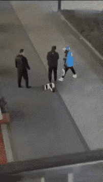 黑衣男子先几次动手的，估计得不到赔偿了。