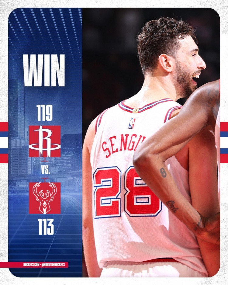 北京时间4月2日，火箭坐镇主场击败雄鹿，拿到4连胜。这样的话，火箭队暂时反超了明