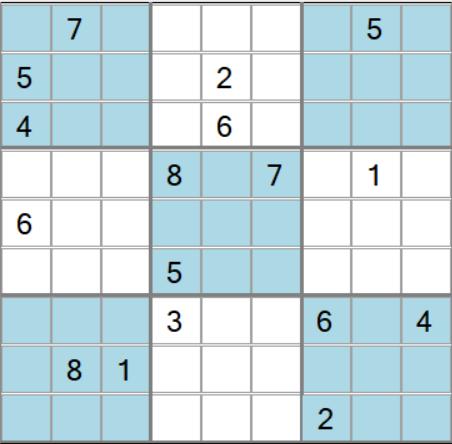 这道数独比较难，17个已知数，刚开始我自己靠逻辑推理，推理了半个小时，绞尽脑汁，