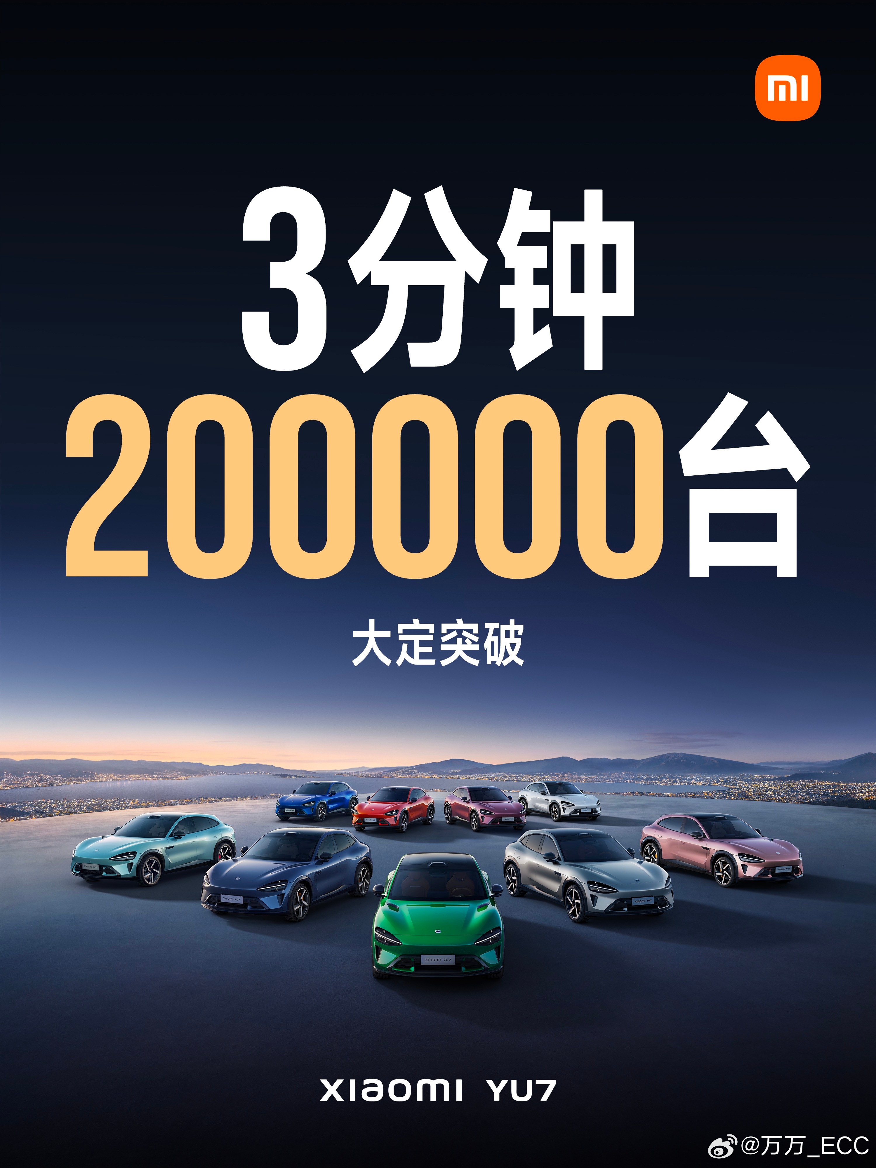 小米YU7大定3分钟破20万台难以置信的成绩...离谱到我一开始认为是商战的一