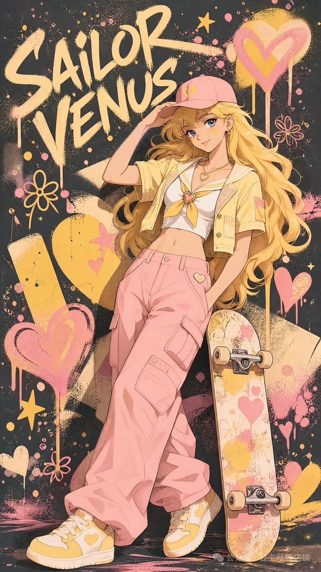 动漫超话福利月次元新星计划动漫不穿水手服的美少女战士，滑板、休闲穿搭也是少女的日