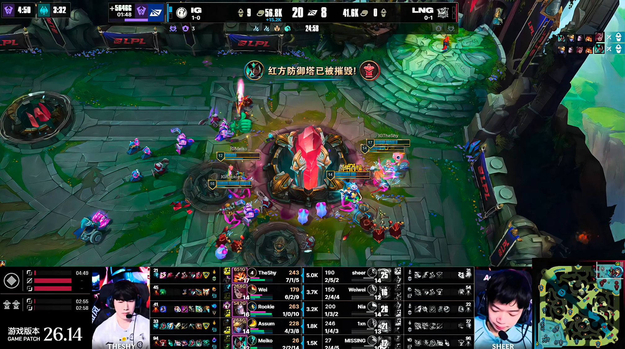 IG2-0LNG说实话IG中上野在涅槃组超模的程度不用多说了！不费什么劲！
