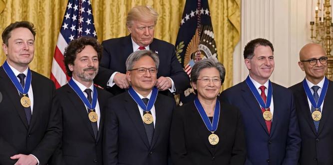 美国的国家科学奖，授予的这6个人，很有意思，土生土长的美国人只有一个，其余的5个
