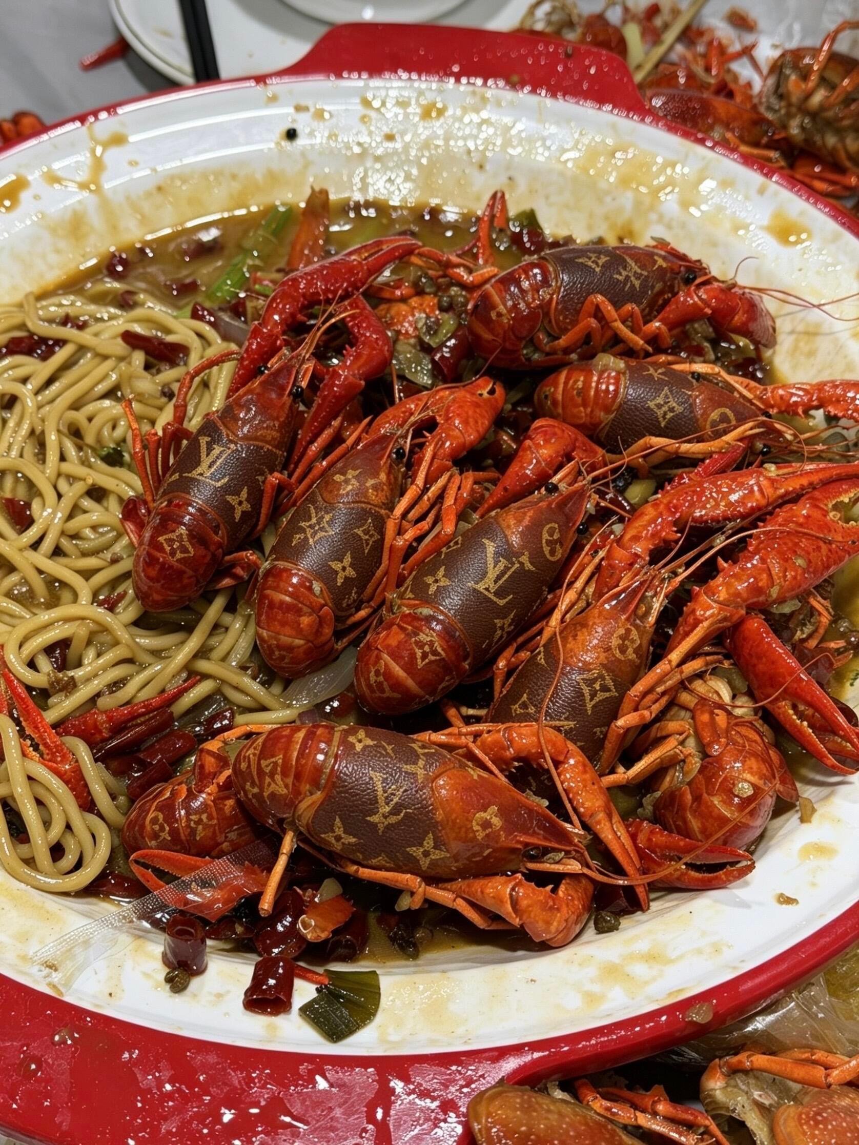 今晚吃LV款小龙虾…