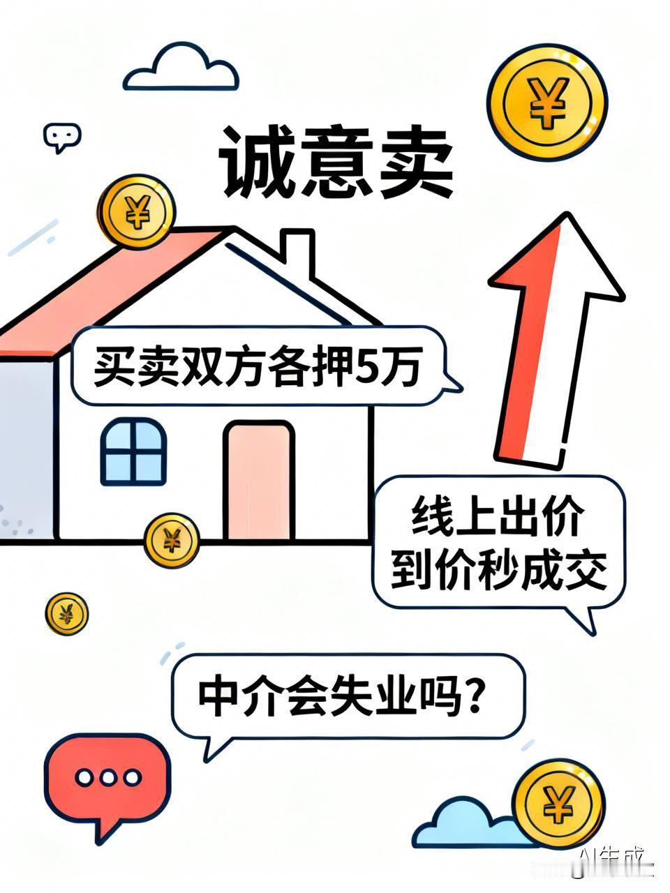 二手房“诚意卖”来了：买卖双方各押5万，线上出价到价秒成交！中介会失业吗？