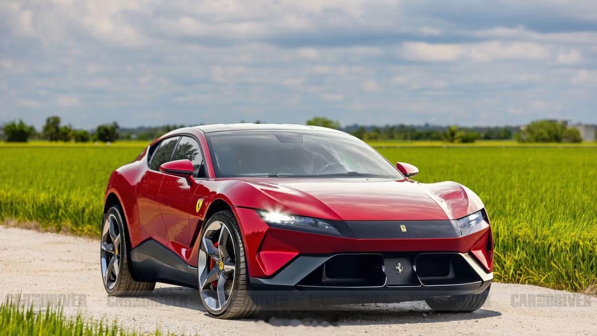 法拉利纯电车型LUCE渲染图，这造型怎么样？法拉利