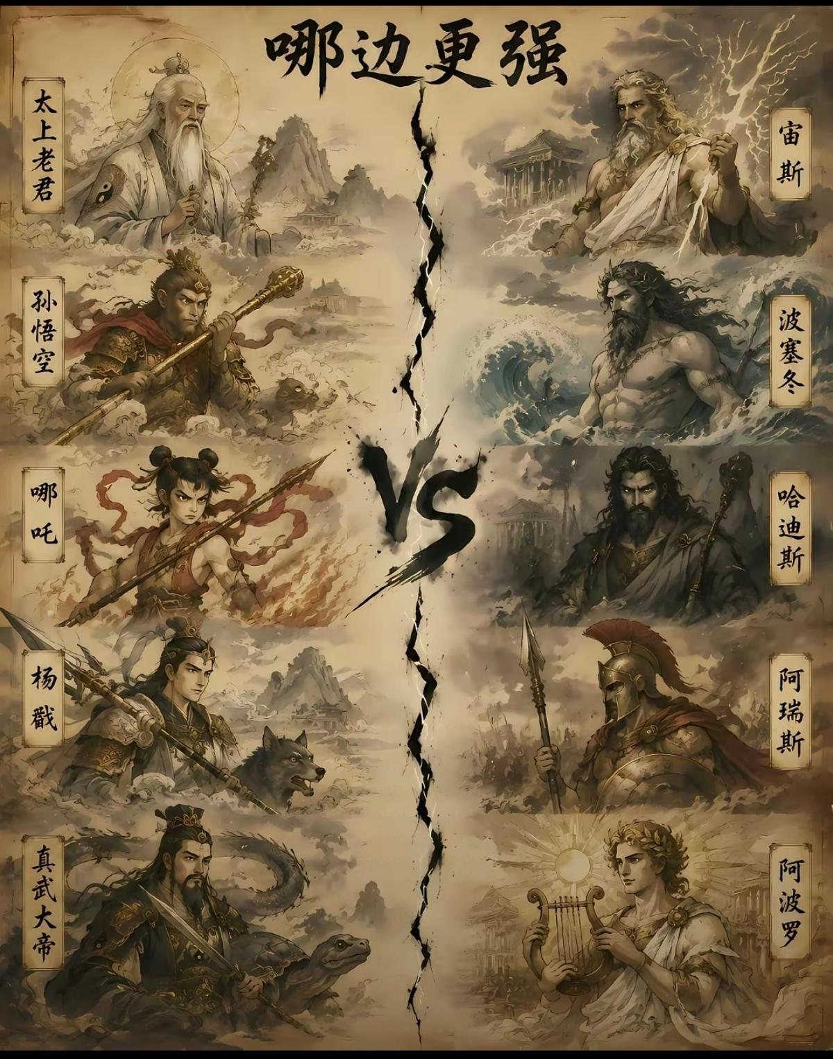 中外神仙大战，哪边更强？