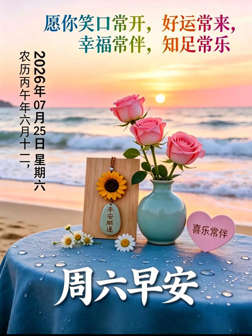 🌺2026./7月25日，周六早安，热浪逢三伏，安然度长夏🌺☘️☀️朝
