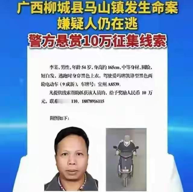 广西柳城县杀人凶手李某能被抓住，要感谢一位老太太，她去地里淋菜发现李某躲在石头后