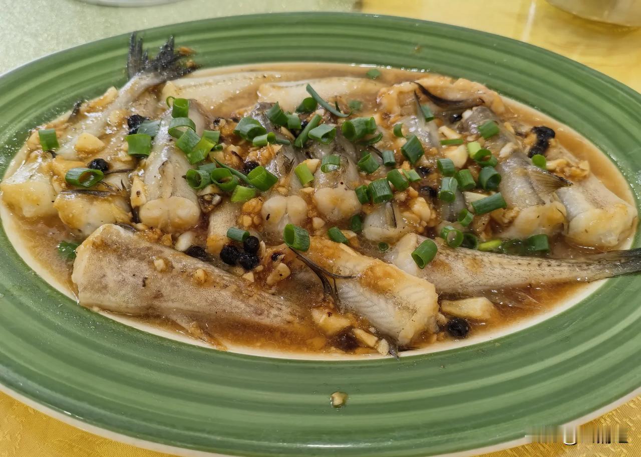 九肚鱼豉汁清蒸，别有一番风味。九肚鱼也叫“豆腐鱼”、“龙头鱼”，