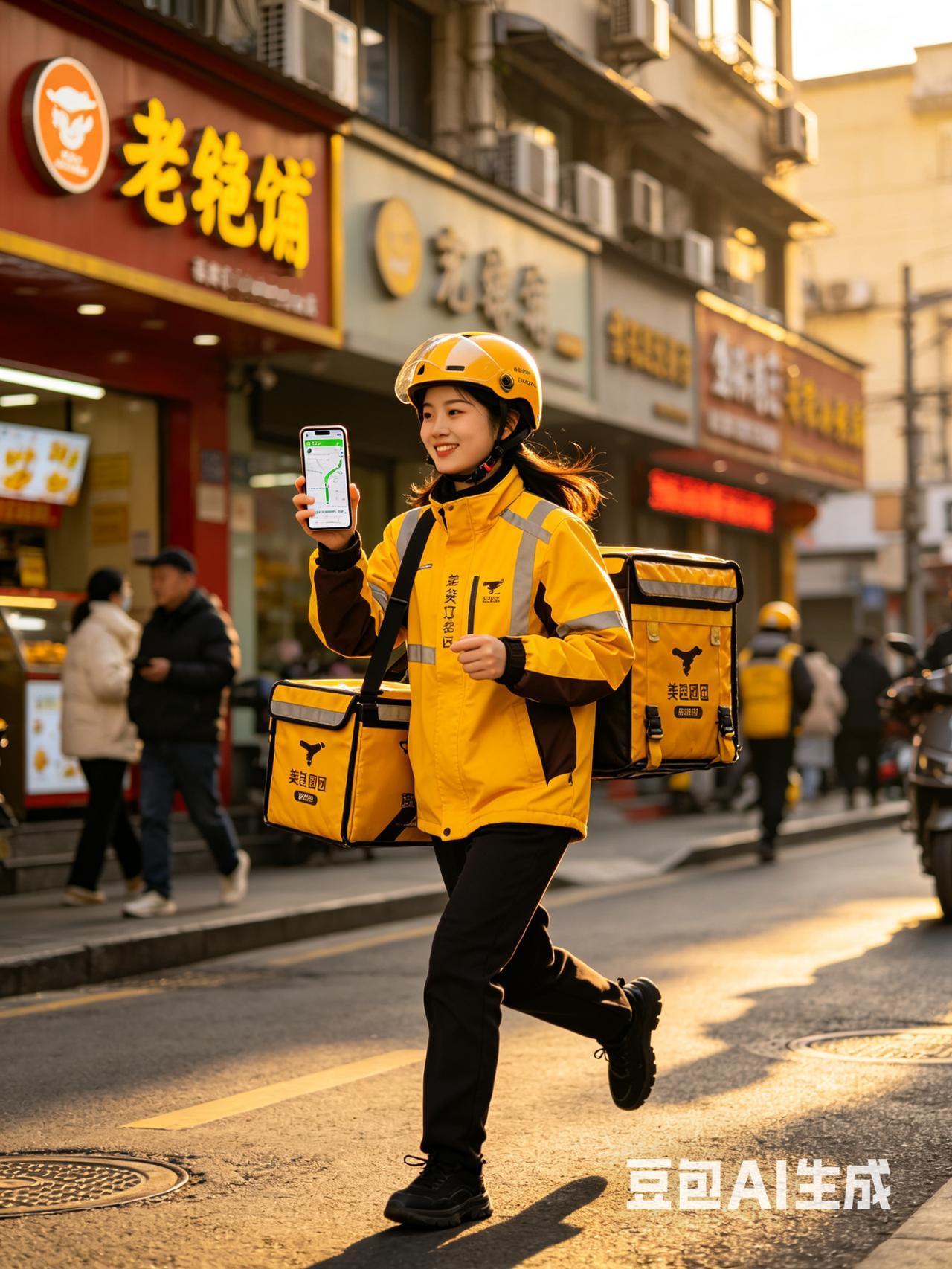 外卖女骑手送餐迟到遭扣款，蹲守小区门口黯然落泪，客户一句“我转你”感动无数人傍