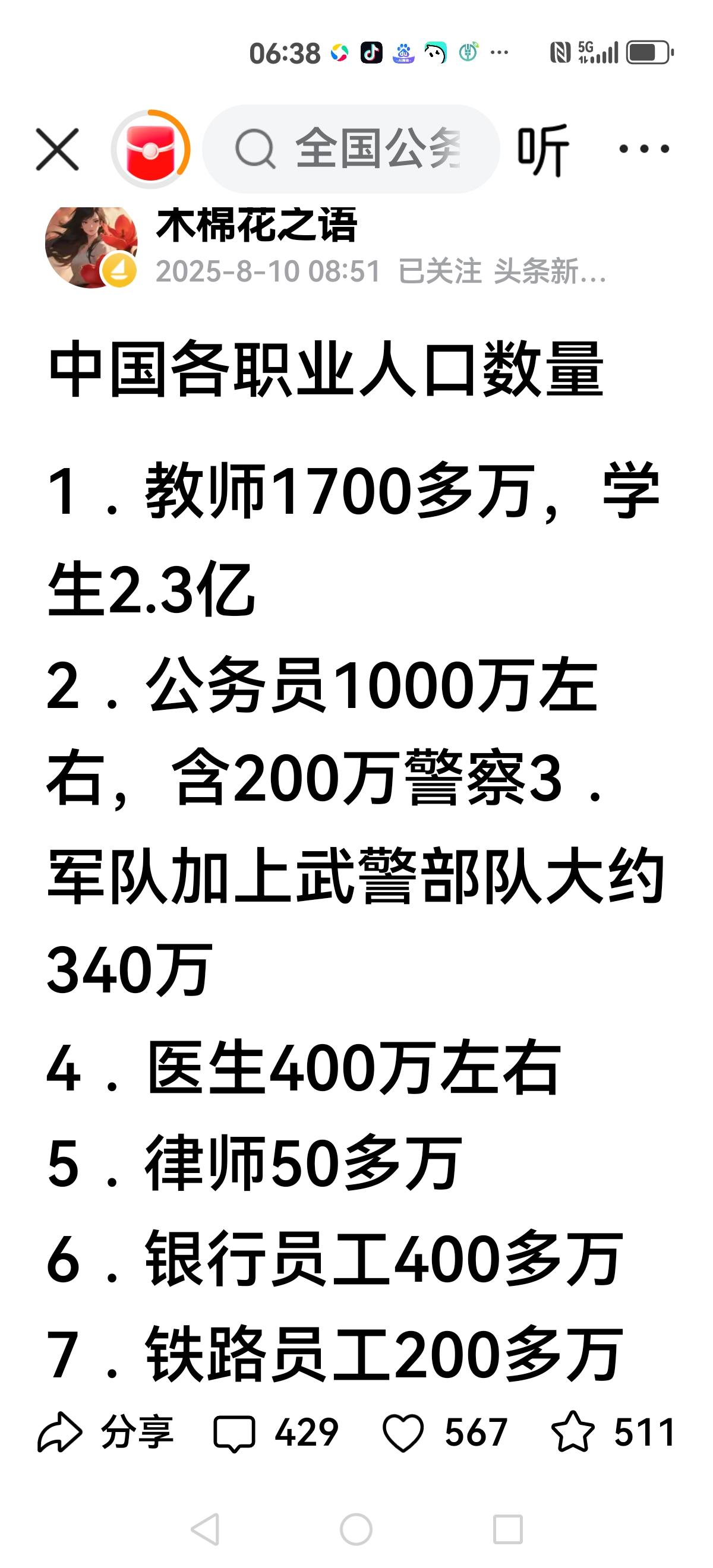 【人以类聚,物以群分】看见这个榜单,你会明白,除了13外卖小哥,和14出租车司