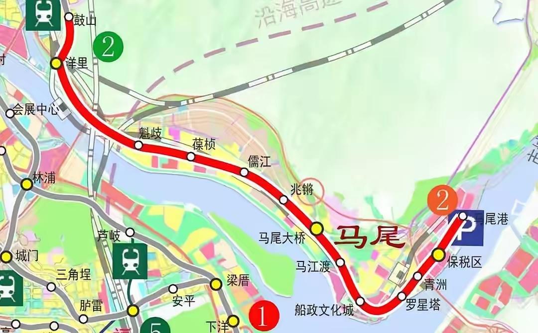 福州地铁2线东延段要从马尾延伸到长乐区吴航，这可太让人期待了！以后从马尾去长乐就