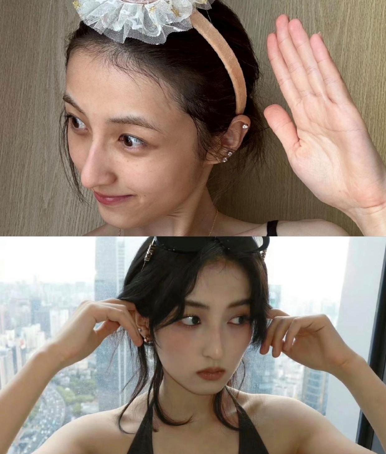 1.张子枫近期瘦了很多，主要是情绪状态不佳导致的，再加上她本身镜头上镜就很显瘦