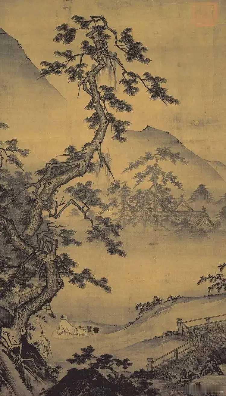 马远山水，构图精妙。马远（1190--1279），字遥父，号钦山，祖籍山西永