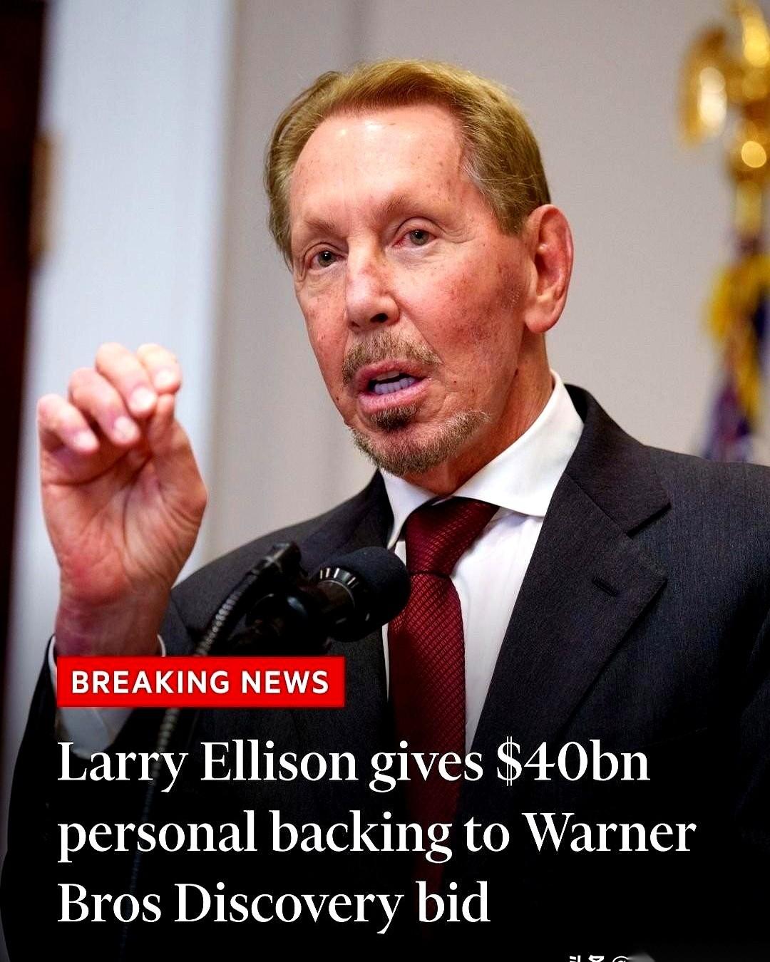 一个人，拿自己的身家性命，去担保400亿美元的收购。就为了买个电影公司。这事