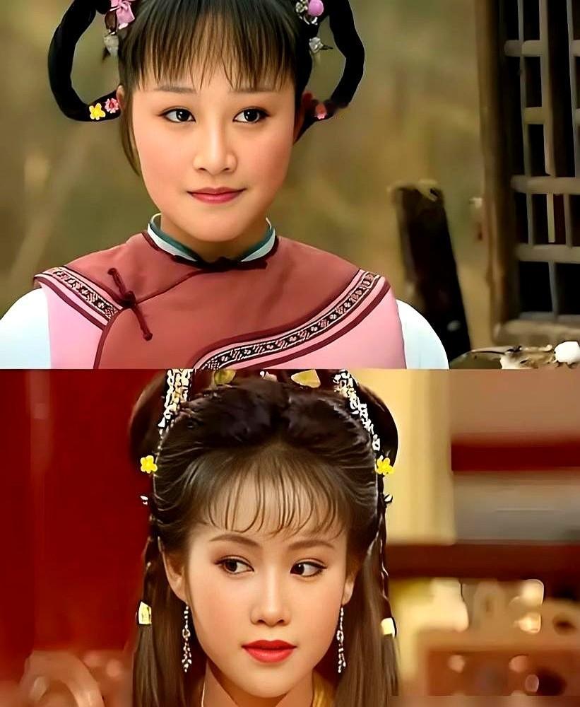 骨相底子几乎复刻，但梁小冰和蓝盈莹的戏路完全是两极。梁小冰下巴短而收，嘴角天生带弧度，自带娇憨，直接