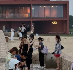 没想到竟然在阿那亚七期海滩无意间拍到了何穗