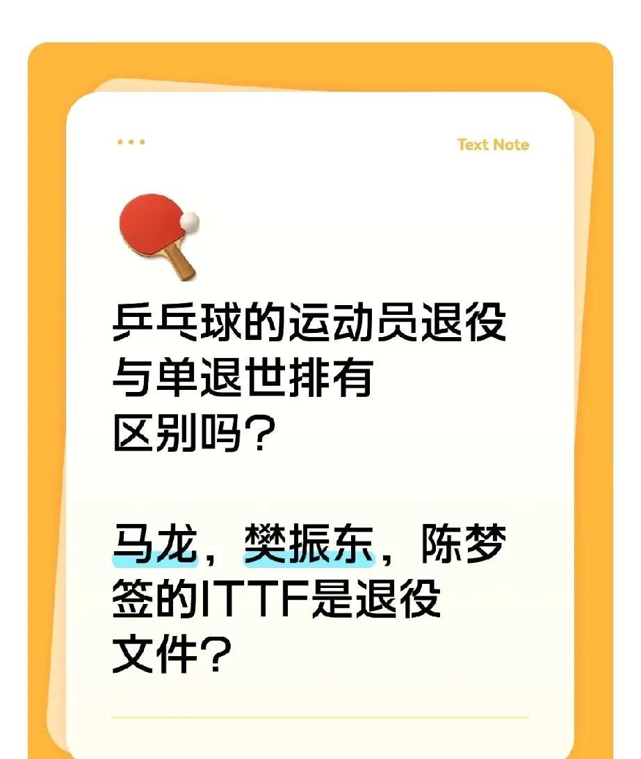 原来ITTF官网2025年第一周的世排名单里有一个说明文件，里面有公布最新的退役