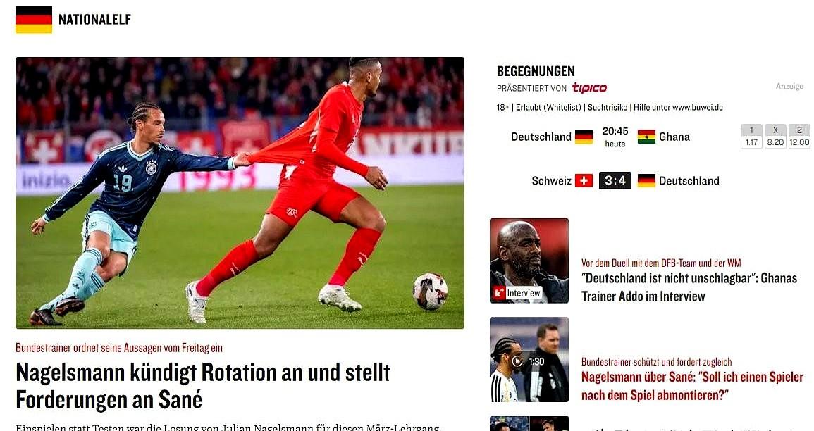 德国队这选人，真把球迷给看急了！《踢球者》头版直接开炮，就差把“纳格尔斯曼偏