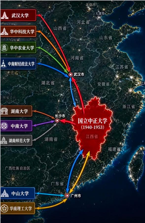 都是江西没有985高校，原来以前有所这么厉害的学校，后来被拆分成6所985,3所