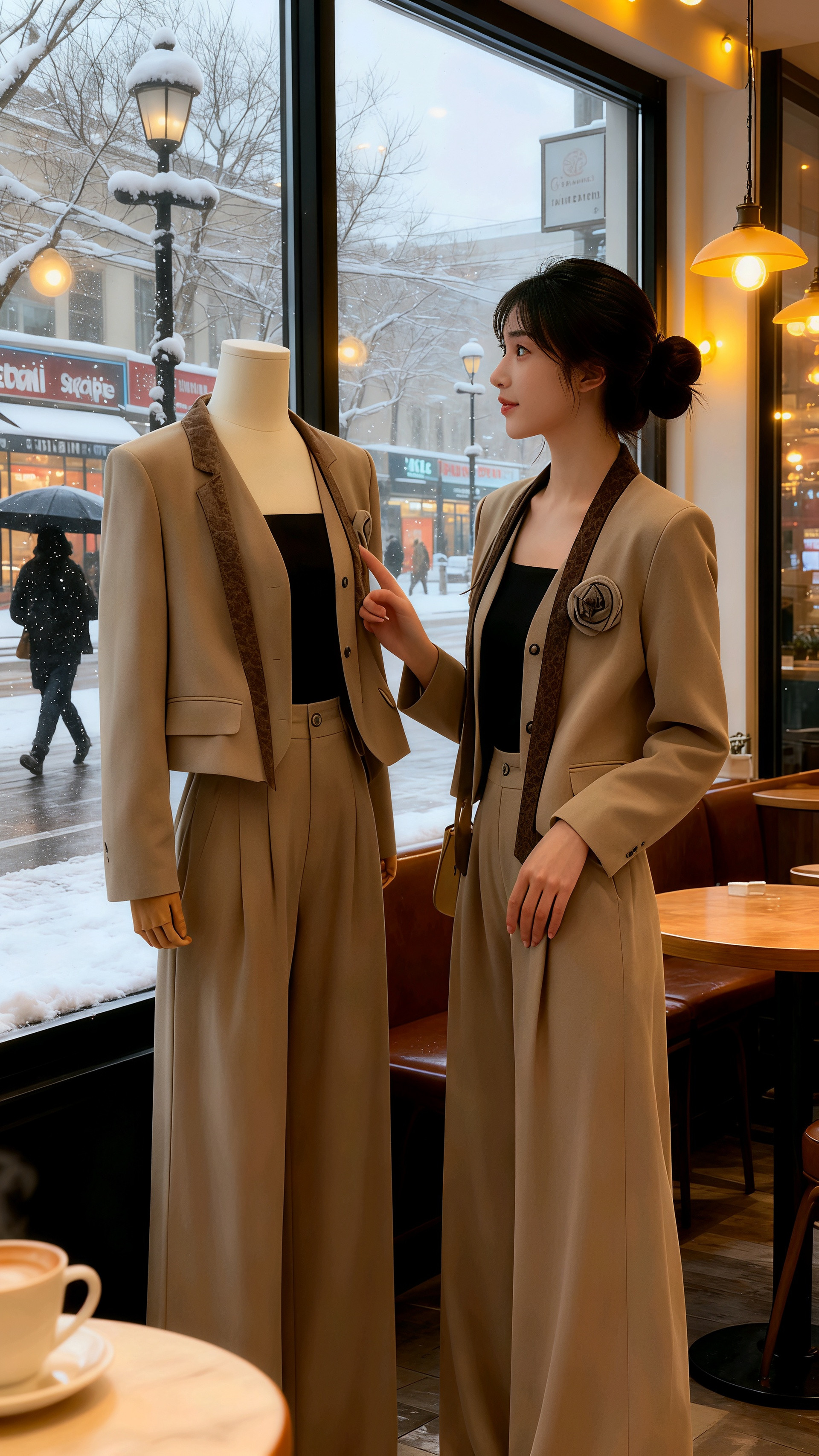 街拍小姐姐穿搭秀时尚街拍美女简约穿搭高级感穿搭秋冬新款<!...