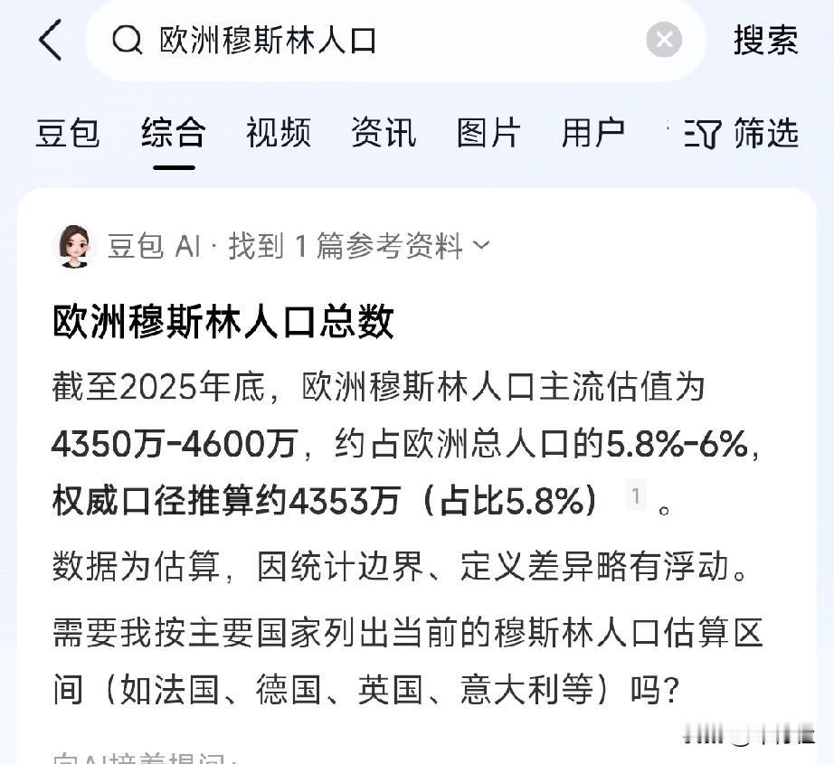 欧洲穆斯林应该尽快把人口提高到1亿极端右翼逐渐上台欧洲穆斯林的生存条件在恶化