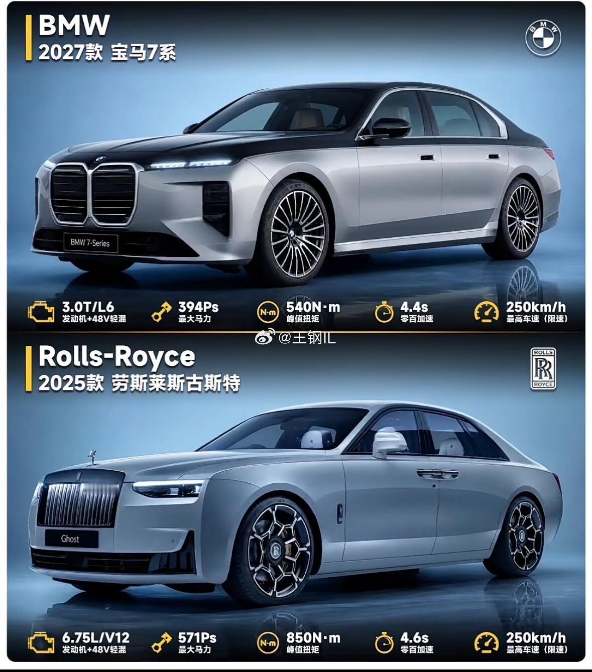 两种巅峰，两种境界7系科技先锋，动之王者。古斯特百年底蕴，静之至尊。劳斯