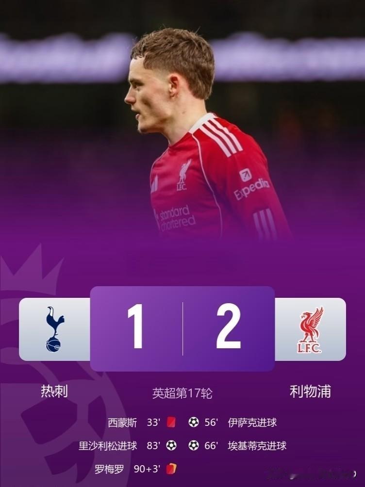 利物浦2-1热刺！关于第二个进球，埃及迪克确实从罗梅罗背后推的，在时机和部位上