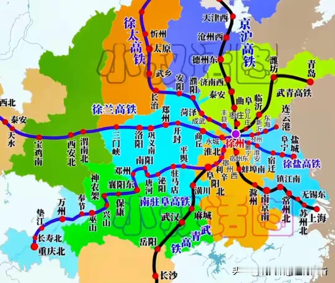 徐州就缺一条徐菏濮安长太高铁了（沪太高铁）
