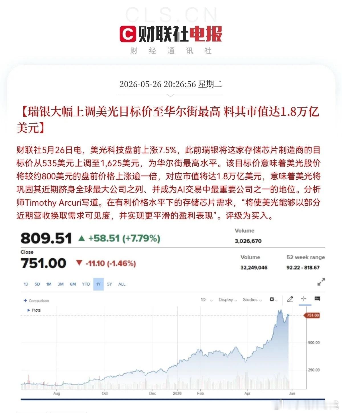 突发利好！存储芯片又来利好消息了，满仓存储芯片的股民晚上要兴奋的睡不着了，明天又