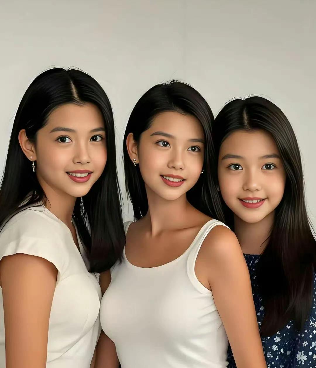 林青霞李嘉欣这次输给邱淑贞了，邱淑贞绝对是最会生的女明星。几个女儿全都继承了