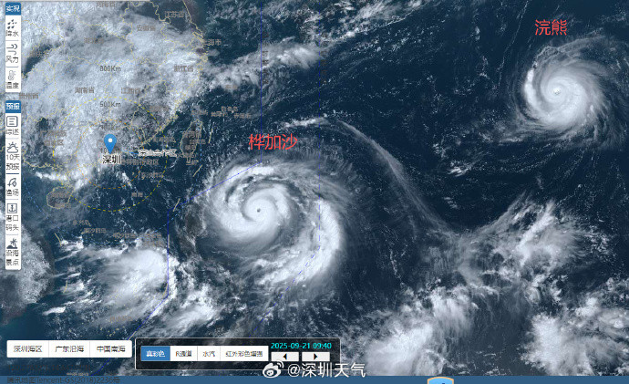 今日双超强台风罕见同现现在台风都内卷了桦加啥和浣熊这时候来争夺全球风王[捂脸哭]现