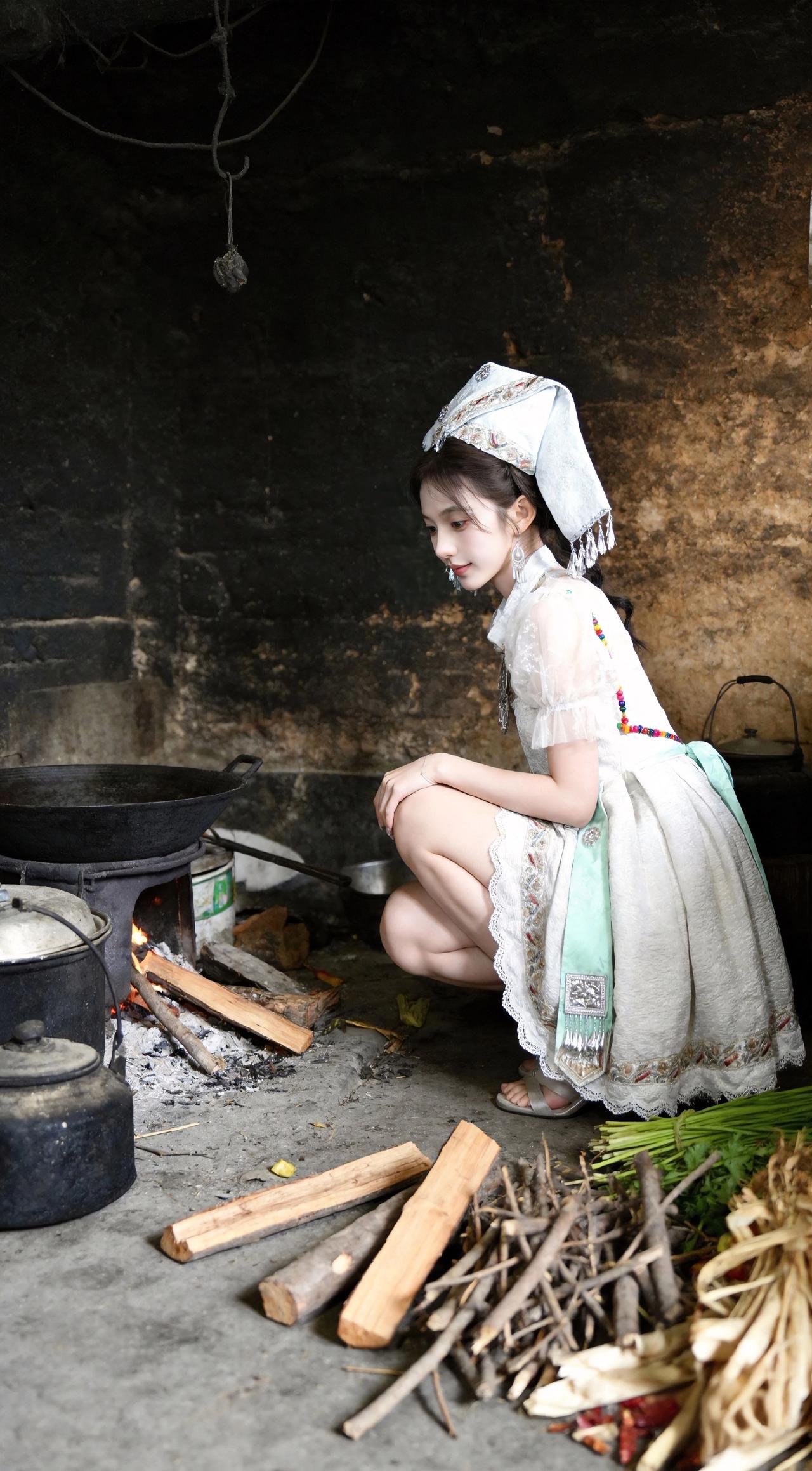 云南少数民族农村农村生活农村女孩日常