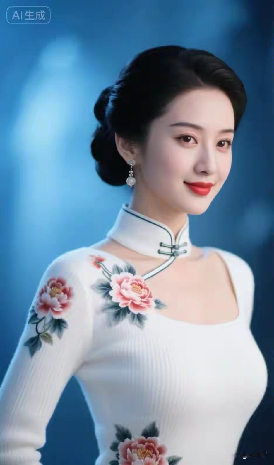 旗袍美人旗袍裹体韵悠长，靓丽青春映晓光。优雅大方情致雅，魅力盈盈岁月香。