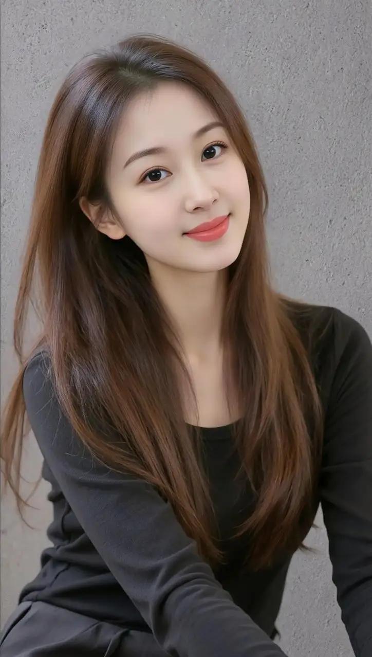 温柔甜美的微笑，长发飘飘，气质满分🍀🌸💖