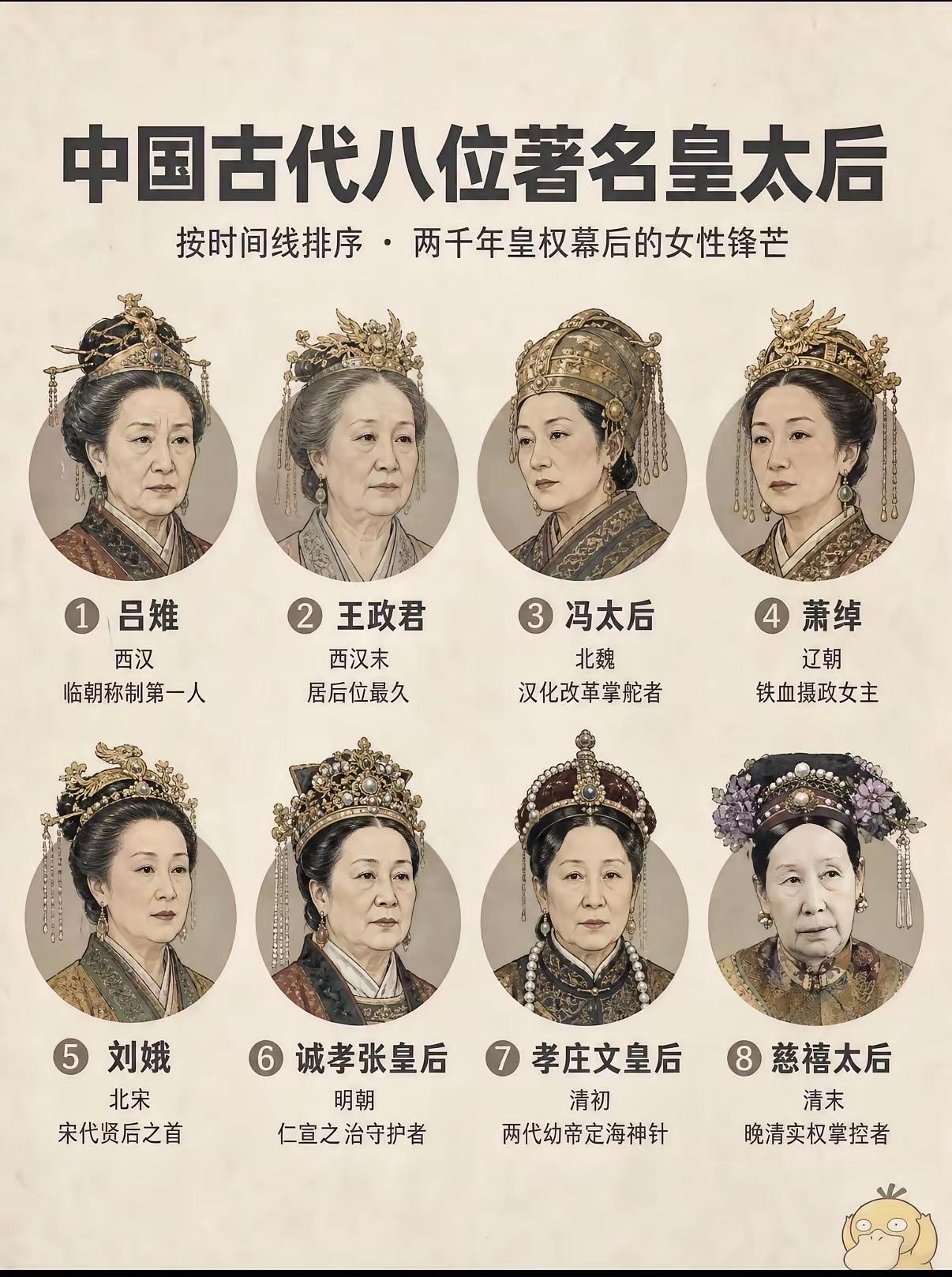 宣太后，萧太后，孝庄太后，应该是最强的三个人。你们觉的呢？