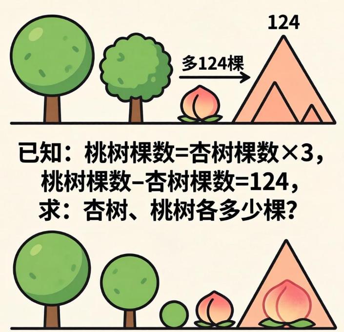 小学必考差倍应用题！掌握万能解法，孩子做题零出错✨不少家长吐槽，小学数学差倍