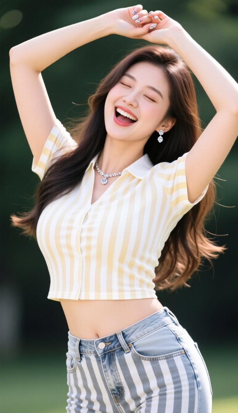夏日甜心穿搭，笑靥如花，清新自然！🌞💕