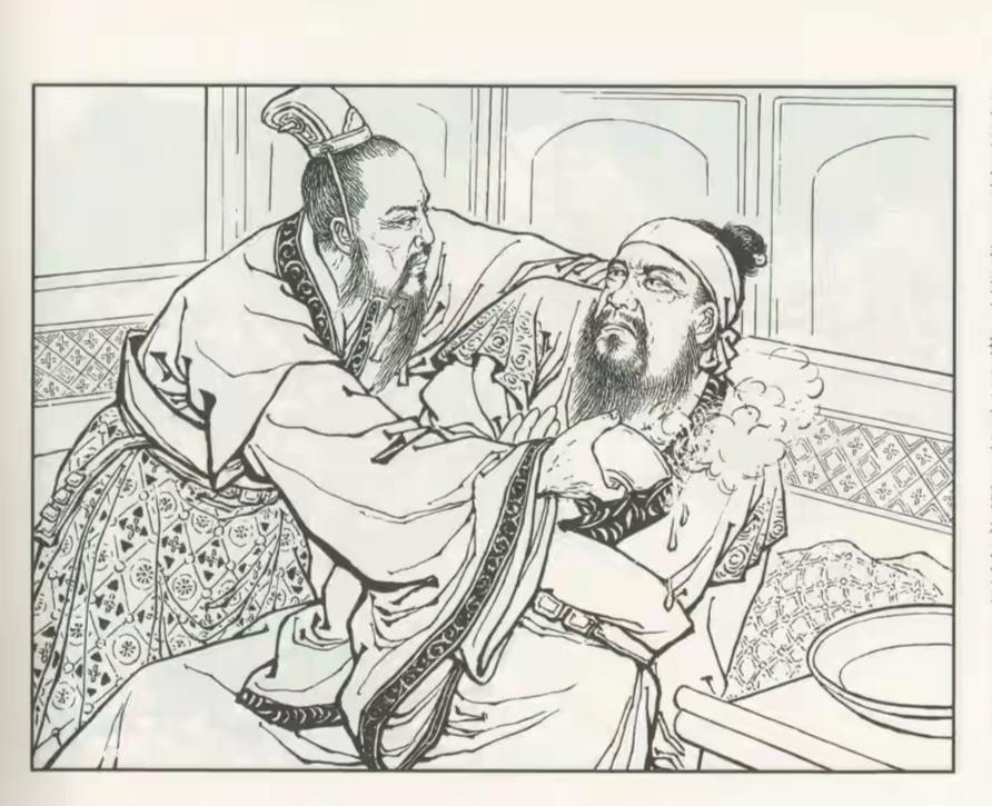 三国演义连环画：这位枭雄是谁？得了病竟然怕吃药！医生急了，揪着他的耳朵要硬给灌下