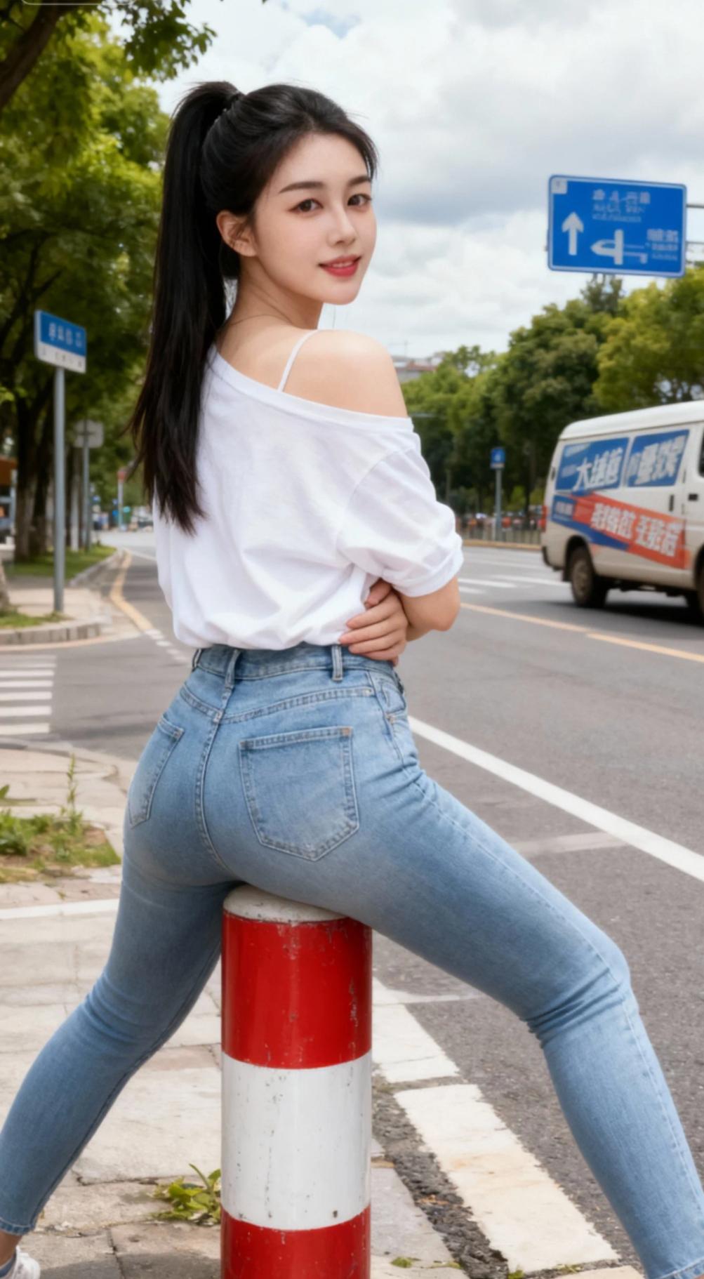 坐桩楚楚动人女神好身材好气质拍照姿势