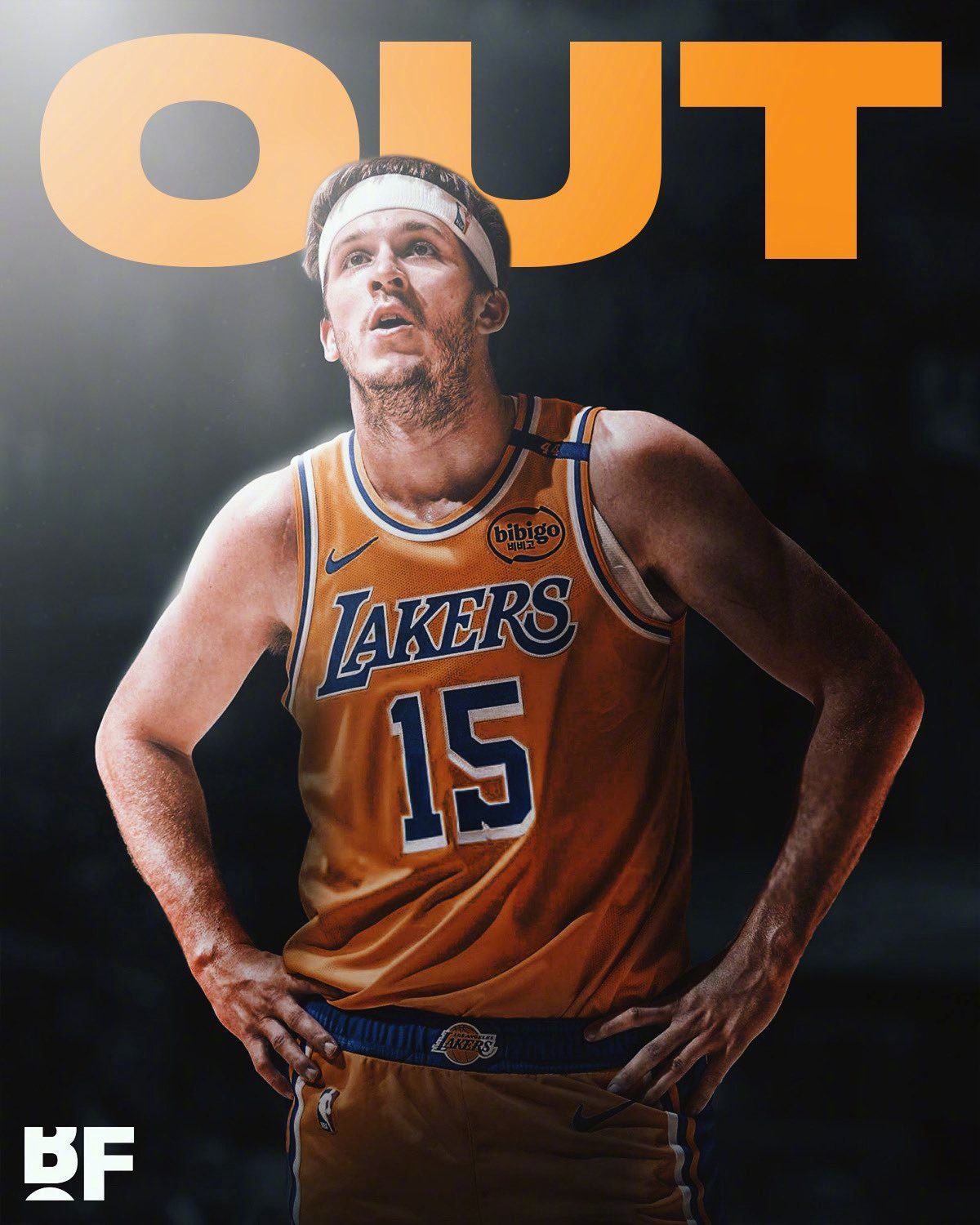 Shams报道：湖人队后卫奥斯汀·里夫斯遭遇左侧腹斜肌二级拉伤，将缺席本赛季剩余